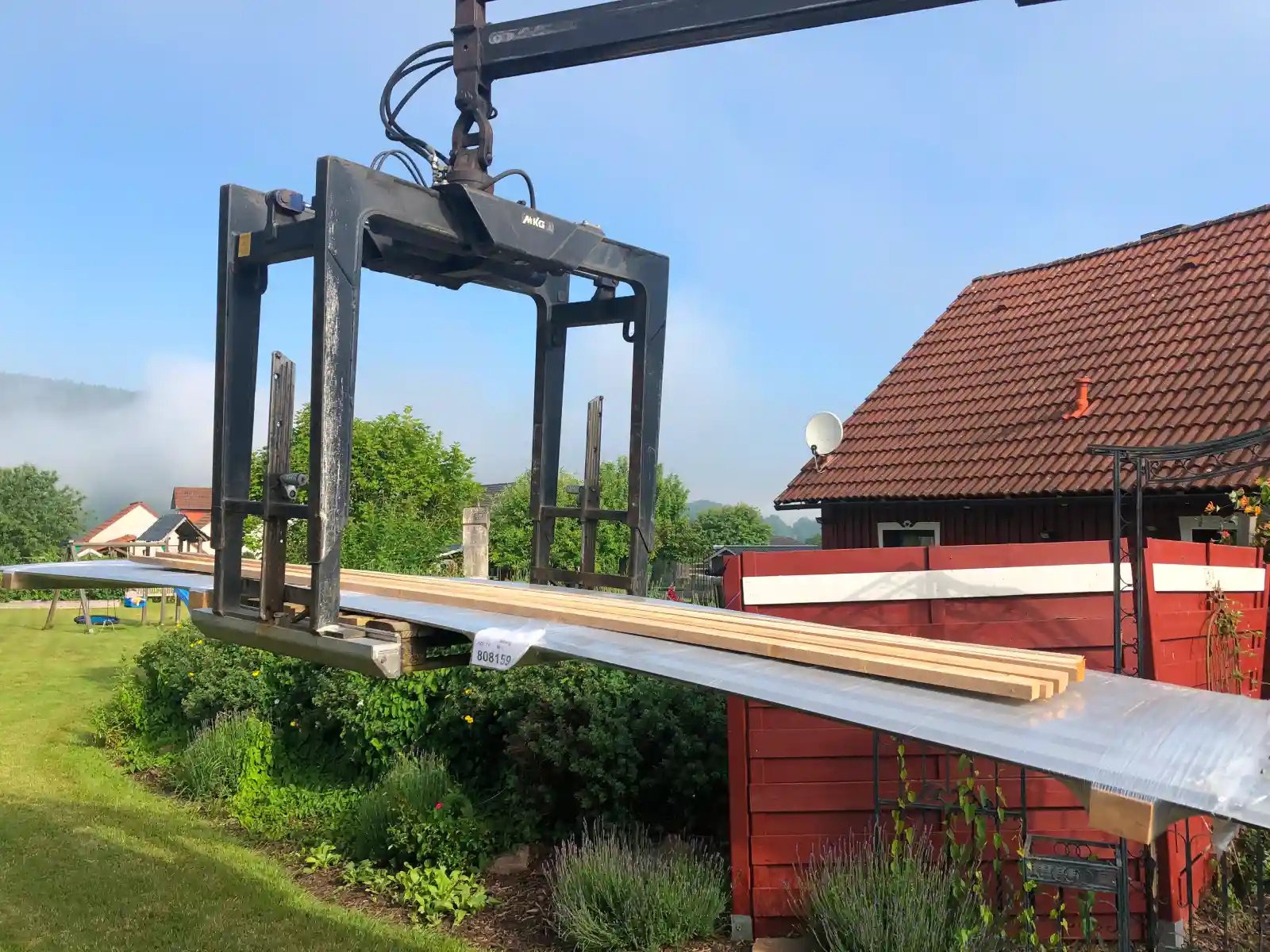 Neues Terrassendach am Gartenhaus